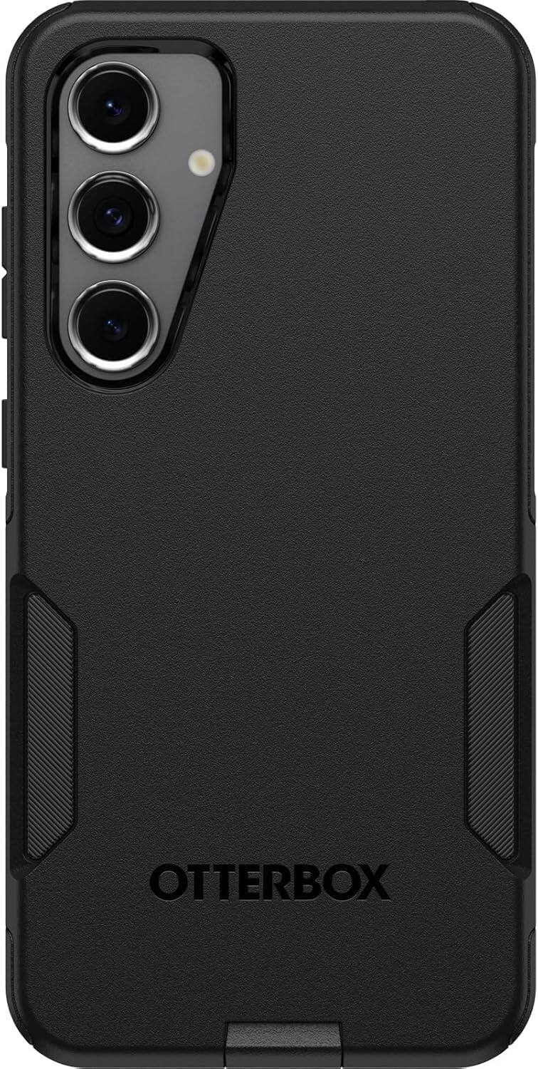 Left. OtterBox - OtterBox Samsung Galaxy S24 FE (Only) - Commuter Series Case - Slim & Tough - Pocket-Friendly - with Port Protection - Black.