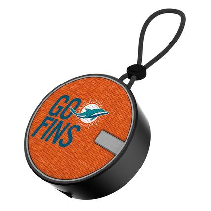 Front. Keyscaper - Miami Dolphins Bluetooth IPX7 Waterproof Speaker - Black.