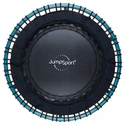Front. JumpSport - JumpSport 250 Workout Rebounder for Adults, 39" Mini Fitness Trampoline, Teal - Teal.