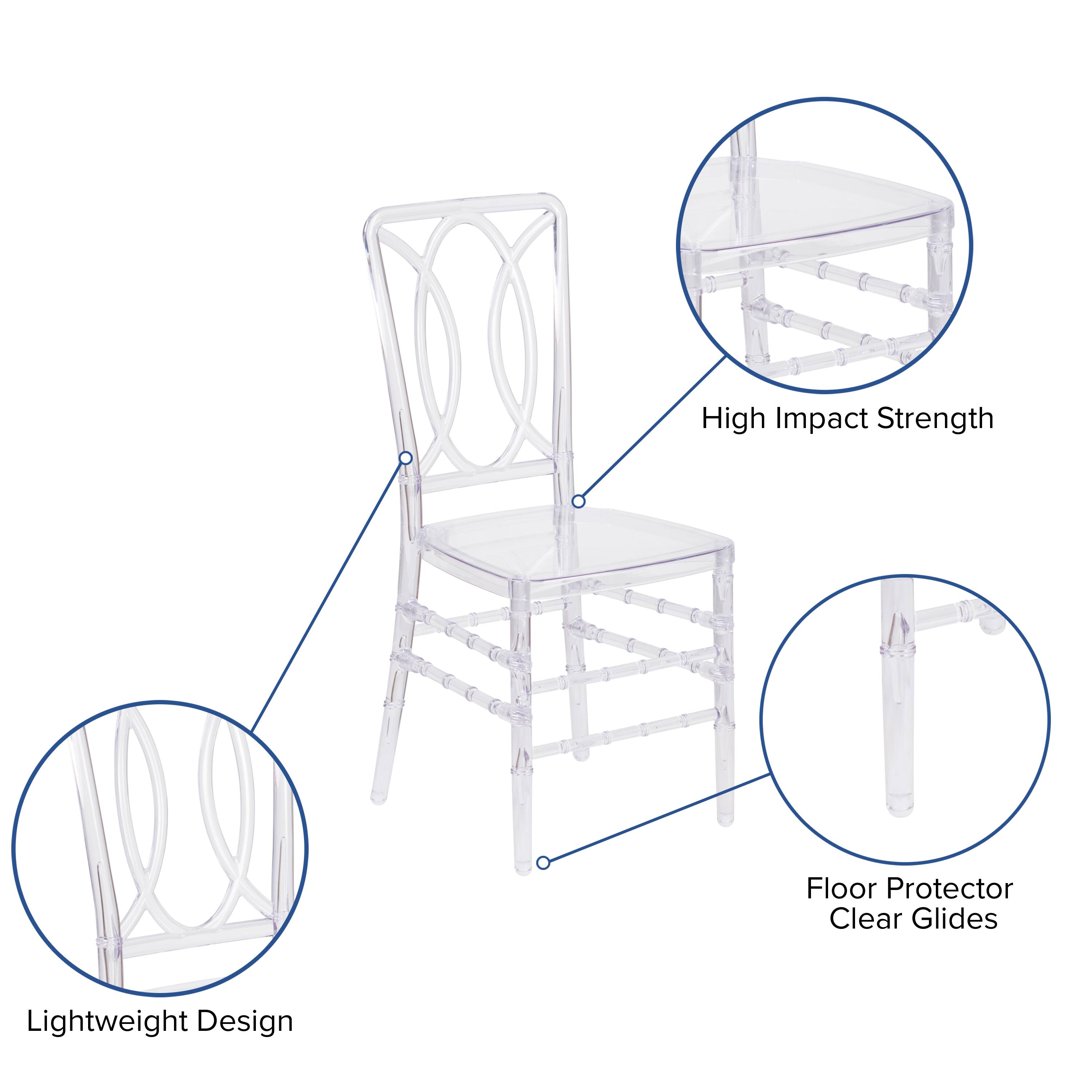High Impact Strength  
Floor Protector Clear Glides  
Lightweight Design