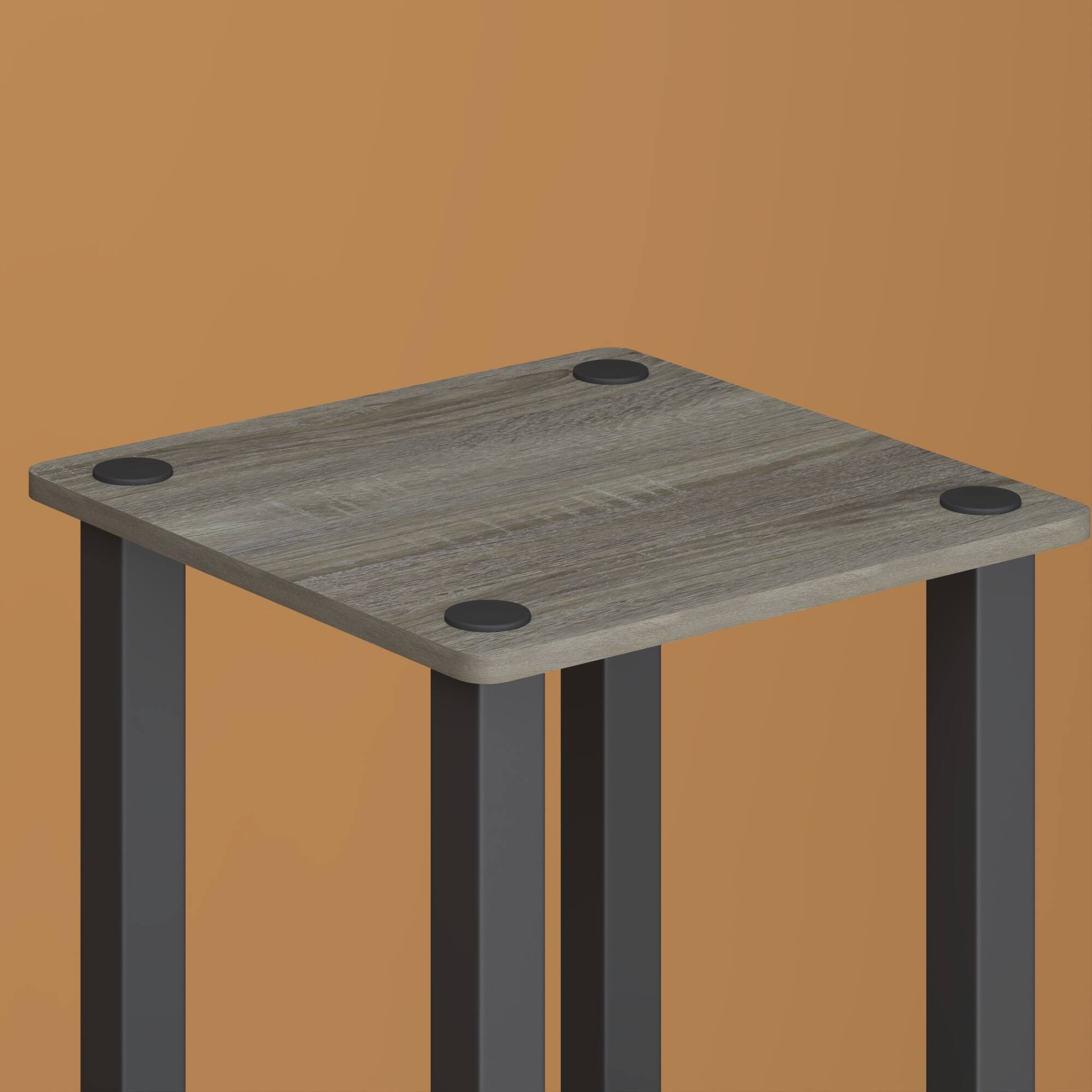 Alt View 5. HOMLUX - 5-Tier 57.7" Corner Shelf Open Shelves for Display for Living Room and Office Organization Gray & Black - Gray & Black.