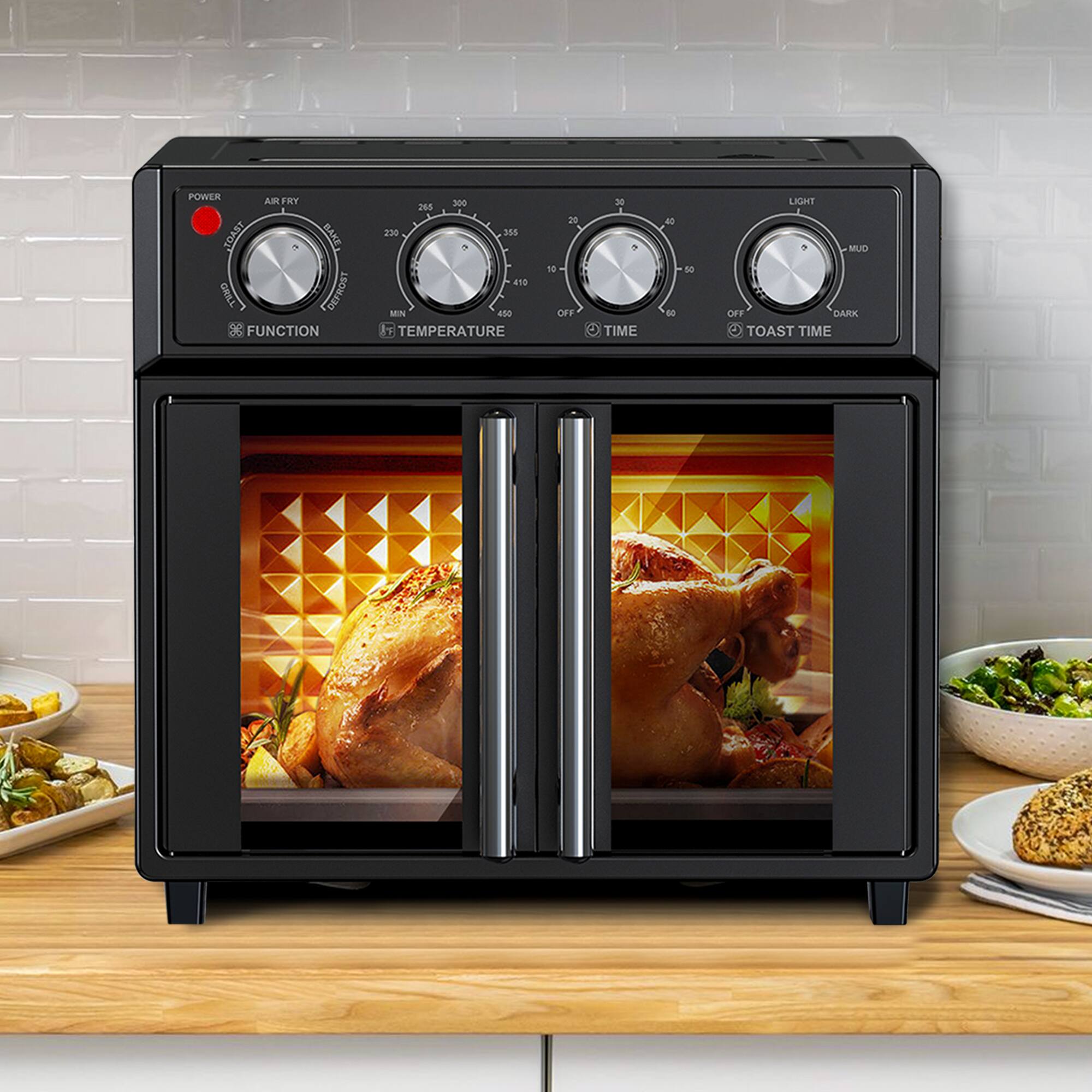 POWER  
AIR FRY  
TOAST  
BAKES  
GRILL  
DEFROST  
FUNCTION  
TEMPERATURE  
TIME  
LIGHT  
TOAST TIME