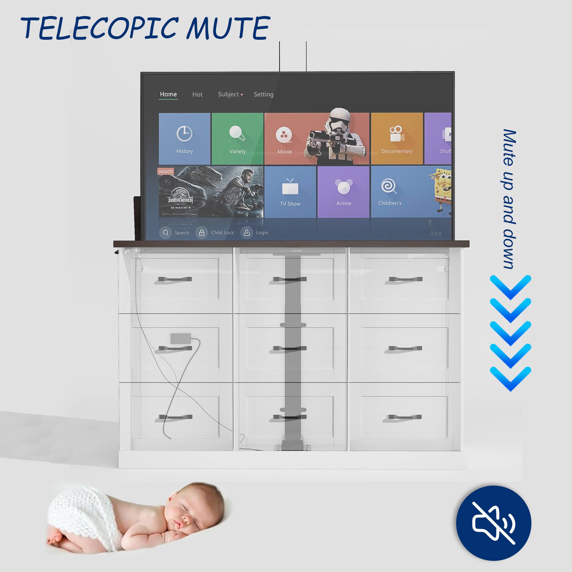 TELEPIC MUTE

Home Hot Subject Setting  
History Variety Movie Show Anime Documentary Children's  
Search Child Lock Login  

Mute up and down