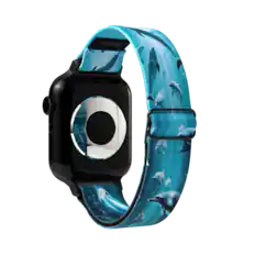 Front. ZOX - Rise Above Dolphin NFC Smartwatch Band, 22mm - Teal.
