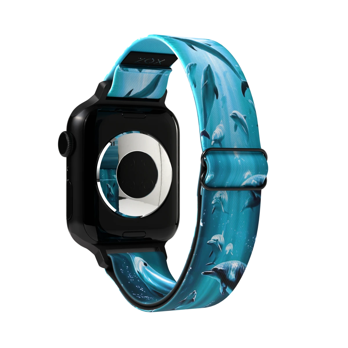 Front. ZOX - Rise Above Dolphin NFC Smartwatch Band, 22mm - Teal.