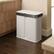 Alt View 4. simplehuman - 58L sensor recycler with voice and motion control, white steel - White.