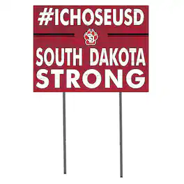 Jardine - South Dakota Coyotes 18'' x 24'' I Chose Lawn Sign - Red