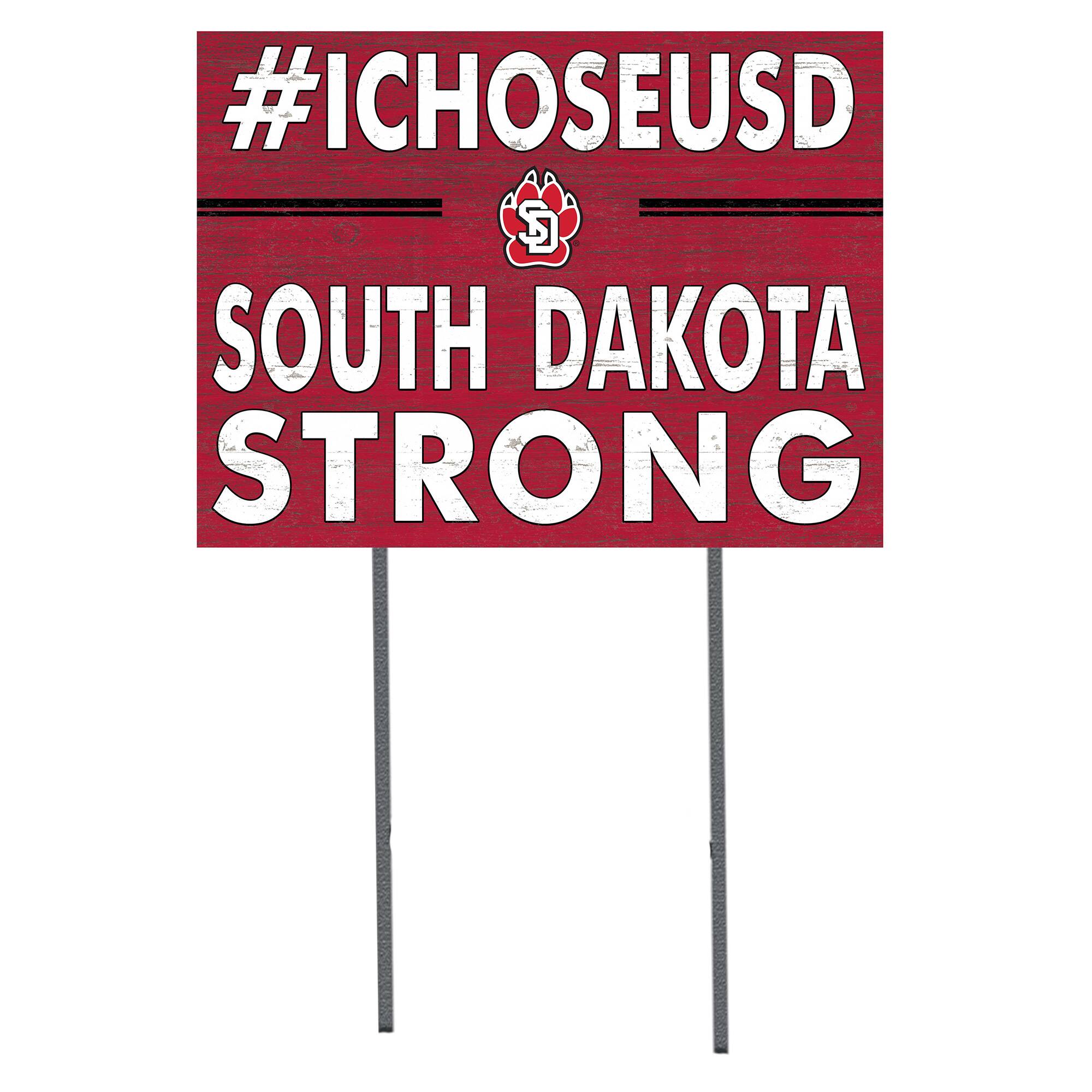South Dakota Coyotes 18'' x 24'' I Chose Lawn Sign