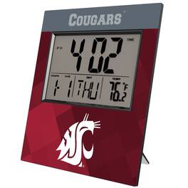 Keyscaper - Washington State Cougars Color Block Digital Desk Clock - Multicolor
