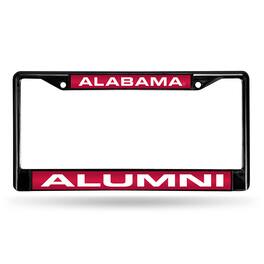 Rico Industries - Alabama-ALUMNI-Crimson Black Metal License Plate Frame Holder - Multi