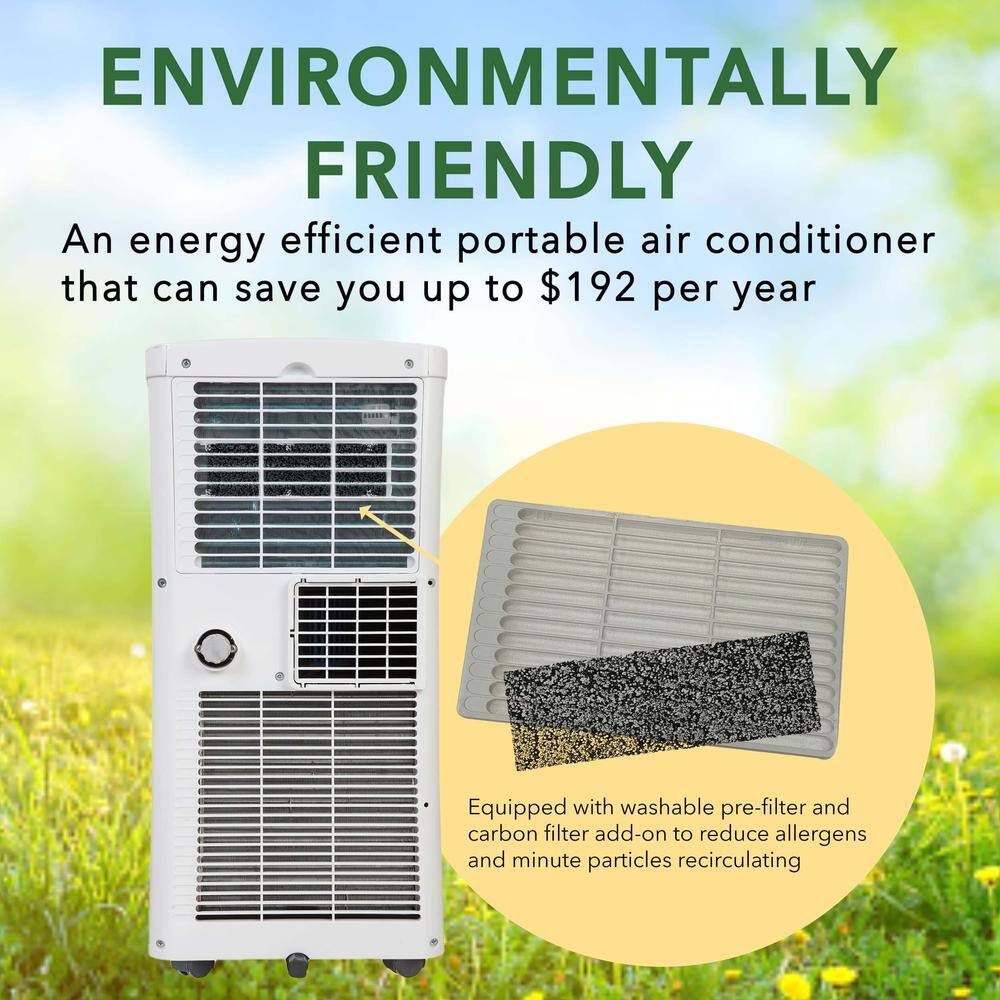 ENVIRONMENTALLY FRIENDLY

An energy efficient portable air conditioner that can save you up to $192 per year

Equipped with washable pre-filter and carbon filter add-on to reduce allergens and minute particles recirculating