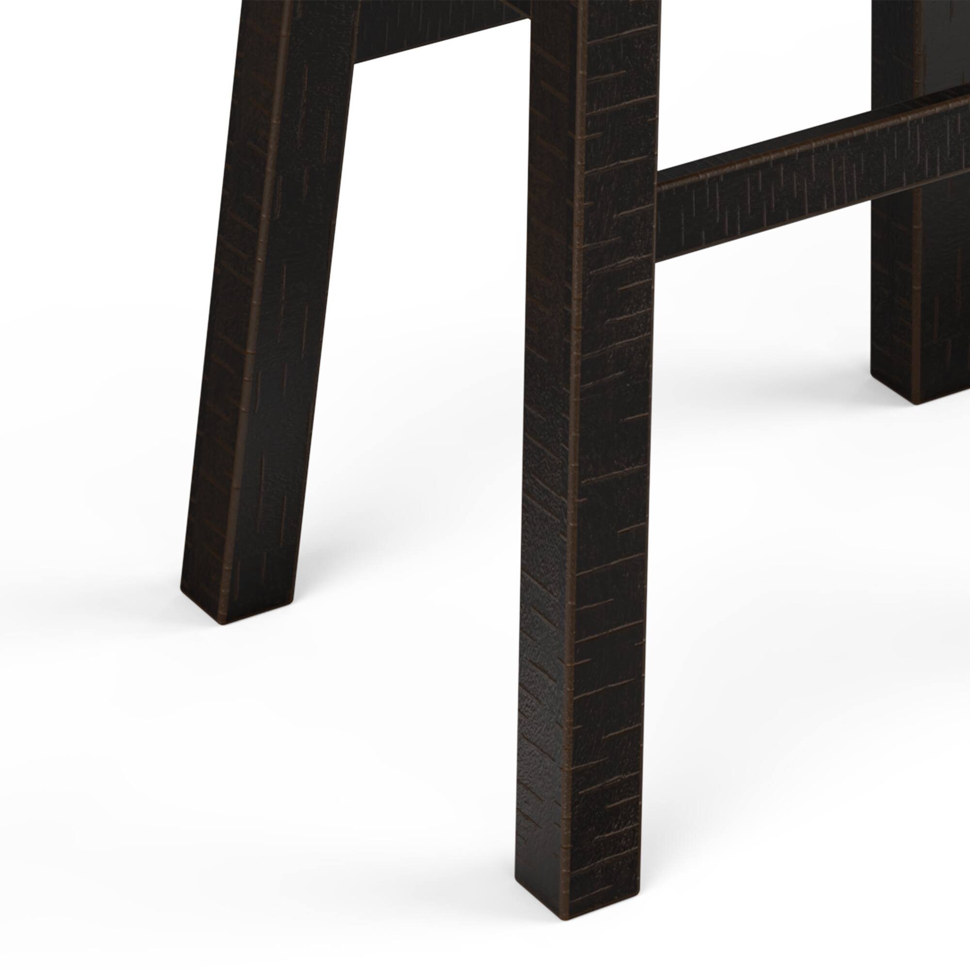 Alt View 4. Vaczon - 29" Solid Wood Bar Stools, Set of 2, Finish with Comfortable Contour Seats for Kitchen or Bar - Black.