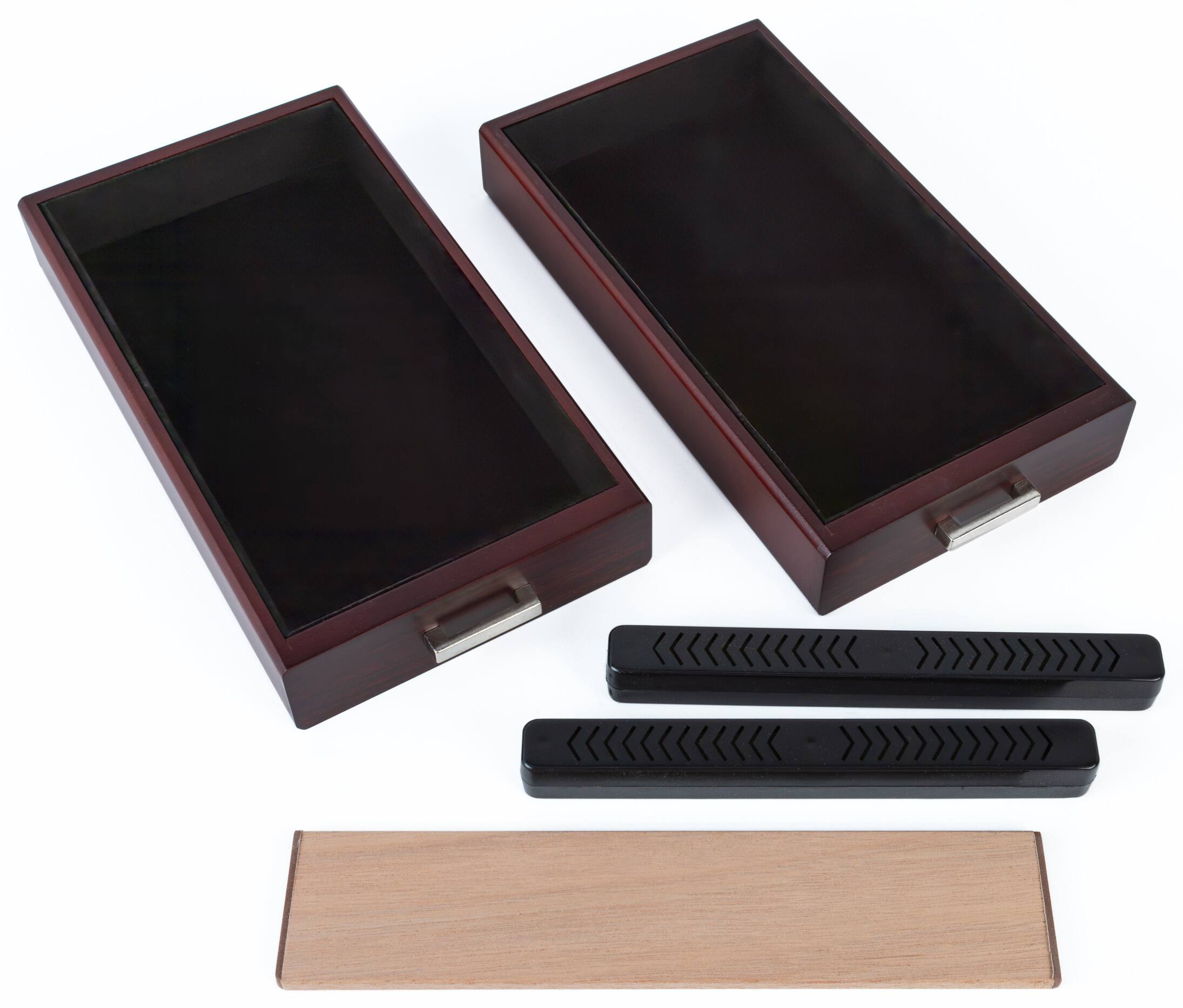 Alt View 1. Prestige - Imperial Glasstop Humidor w/ Storage - Dark Cherry Finish.