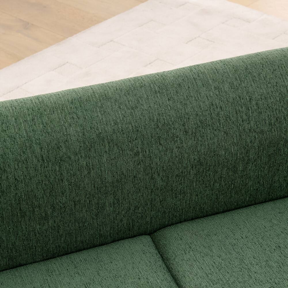 Alt View 2. JUJABU - Green Comfortable Oversized Pet Sofa for Medium/Large Dogs with Backrest, Armrests & Soft Cushion - Green.