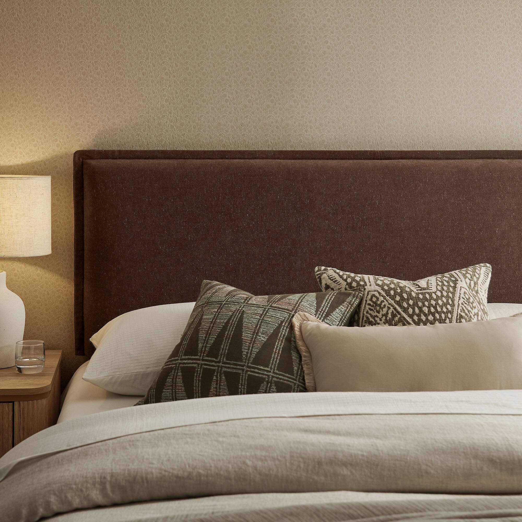 Alt View 1. Modway - Camille Upholstered Linen Blend Headboard by Modway - Cocoa.