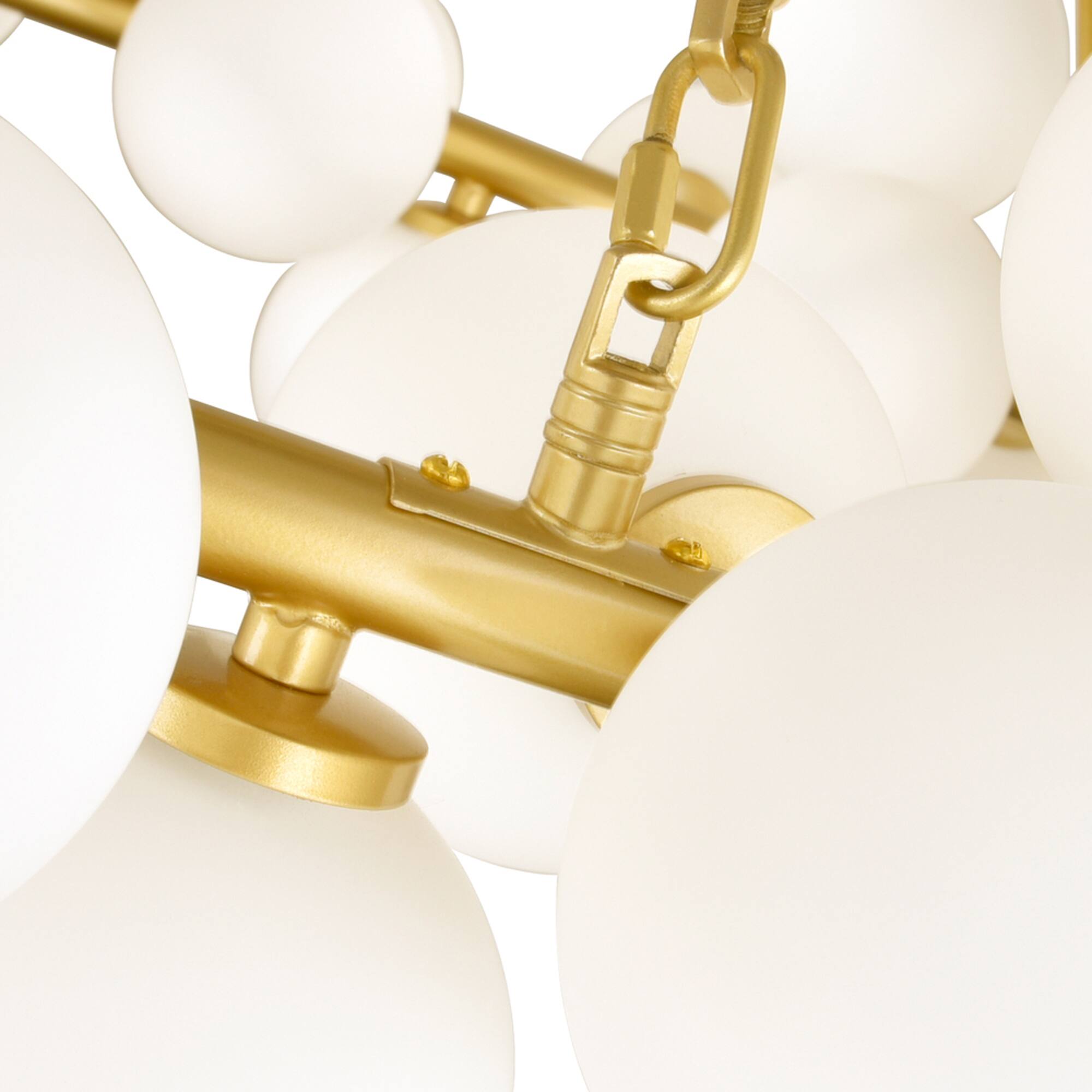Left. CWI Lighting - Arya 45 Light Chandelier With Satin Gold Finish - Satin Gold.