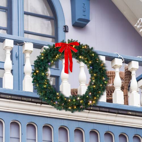 Alt View 8. Winado - 60in Perfect Christmas Wreath In/Outdoor Holiday with Lights Party Decoration - Green.