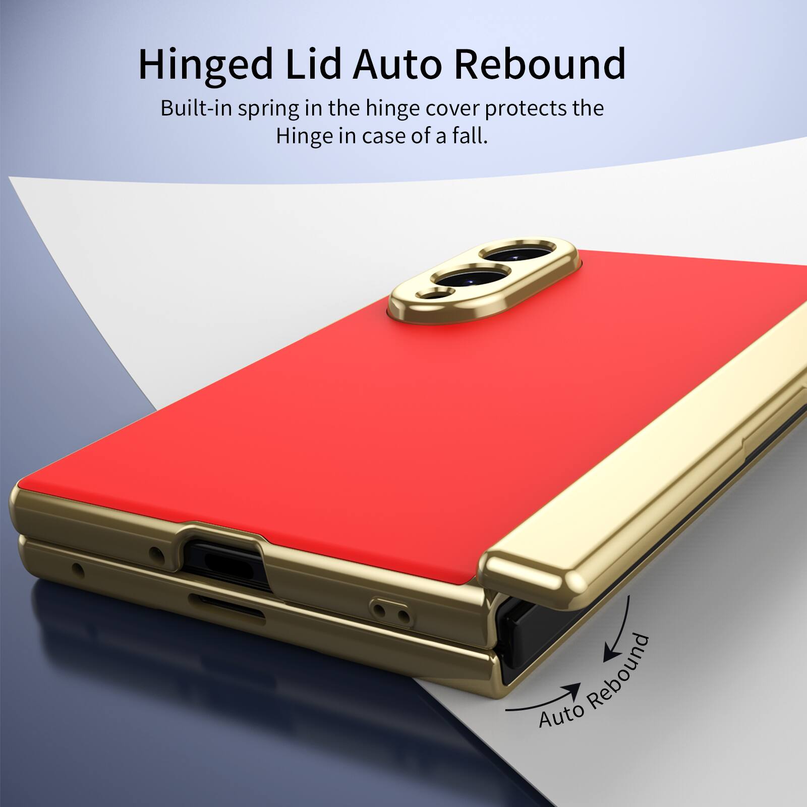 Hinged Lid Auto Rebound

Built-in spring in the hinge cover protects the Hinge in case of a fall.