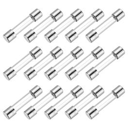 Unique Bargains - 8A 250V 5x20mm Time Delay Glass Fuse UL Listed Slow Blow Fuse for Home Appliances 15pcs - Silver