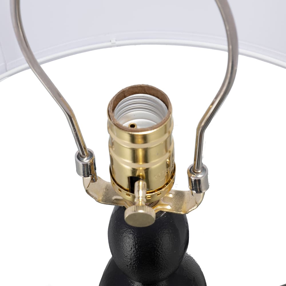 Alt View 4. Luckbyte - D15x29.5 Black White Table Lamp Round Four Tiered Body Shade Assembly Required.