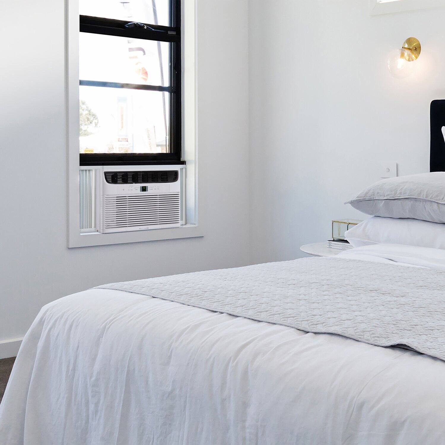 Alt View 23. Frigidaire - Frigidaire 115V 10,000 BTU 450 Sq. Ft. Smart Window Air Conditioner - White.