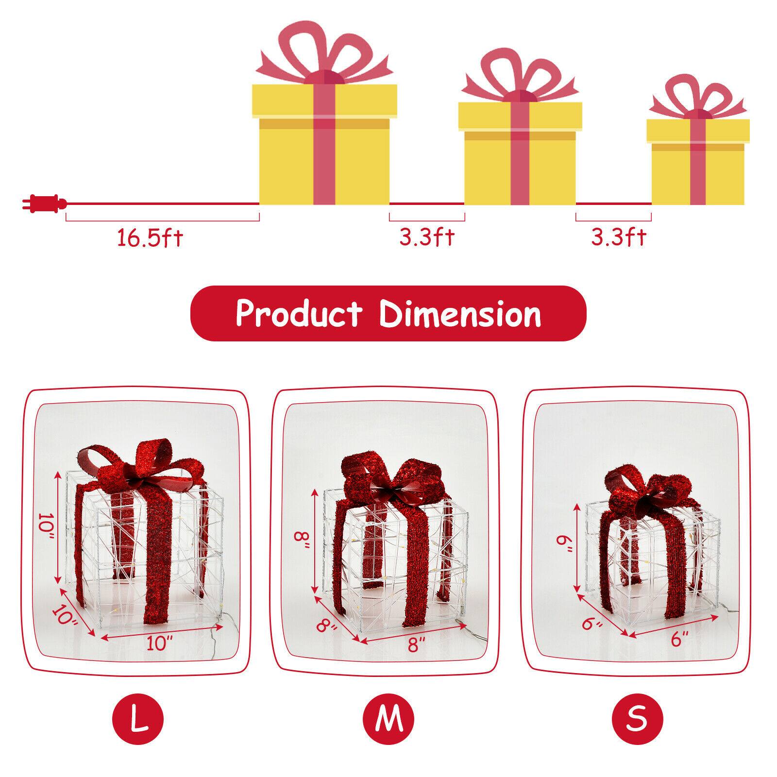The text on the image reads: "Product Dimension 10" 8" 8" 6" 6" L M S."