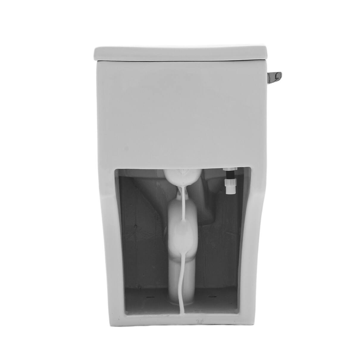 Alt View 10. Loheer - Loheer One Piece Elongated Toilet White Ceramic with One Point Two Eight GPF Flush - White.