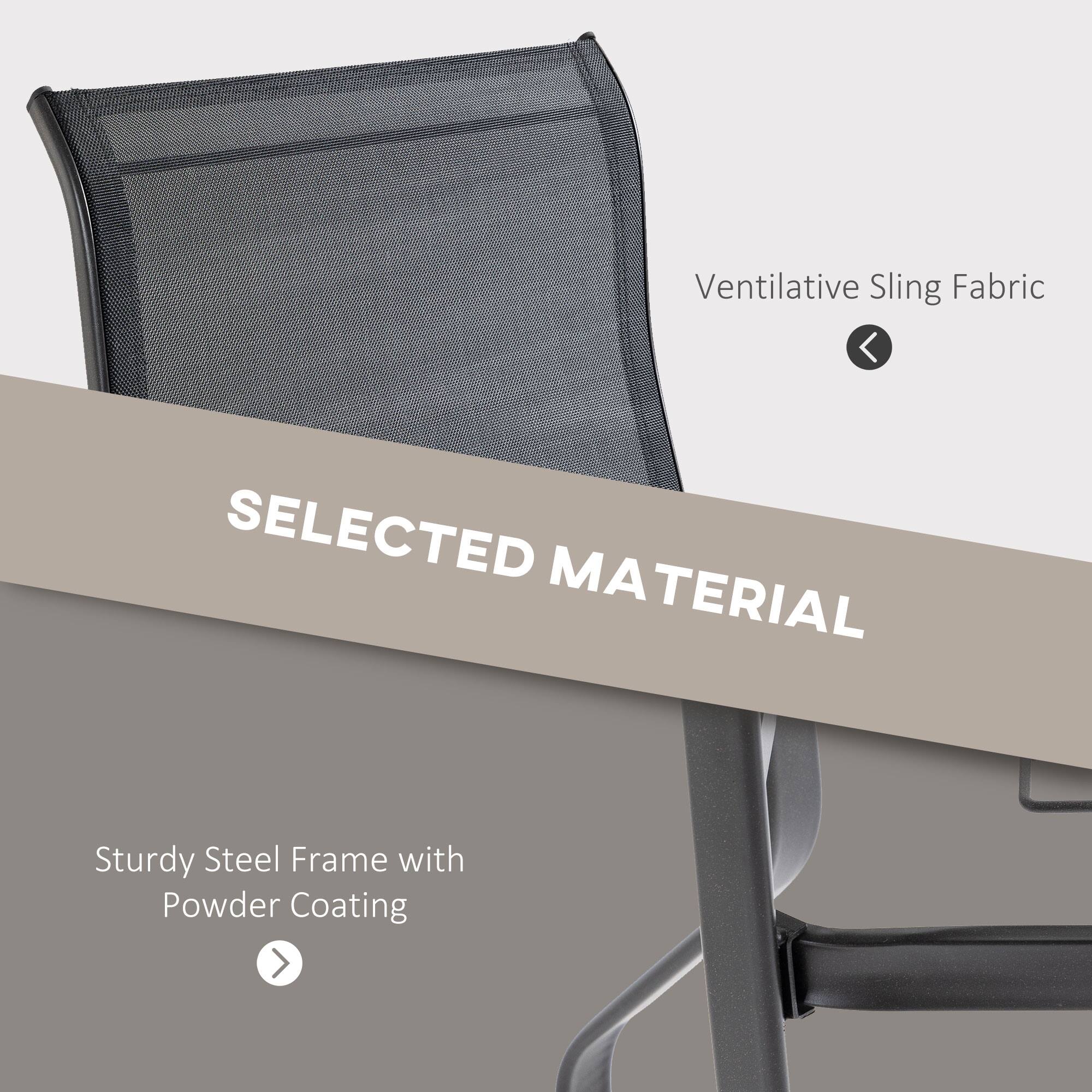 SELECTED MATERIAL
Ventilative Sling Fabric
Sturdy Steel Frame with Powder Coating