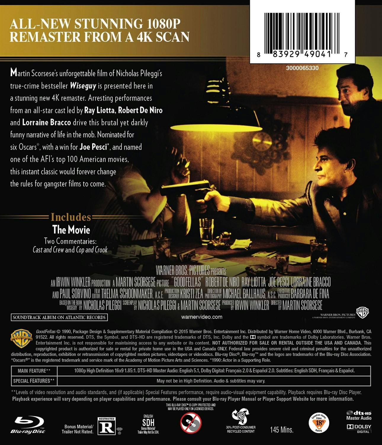 Back. Goodfellas (25th Anniversary Edition) [Blu-ray].
