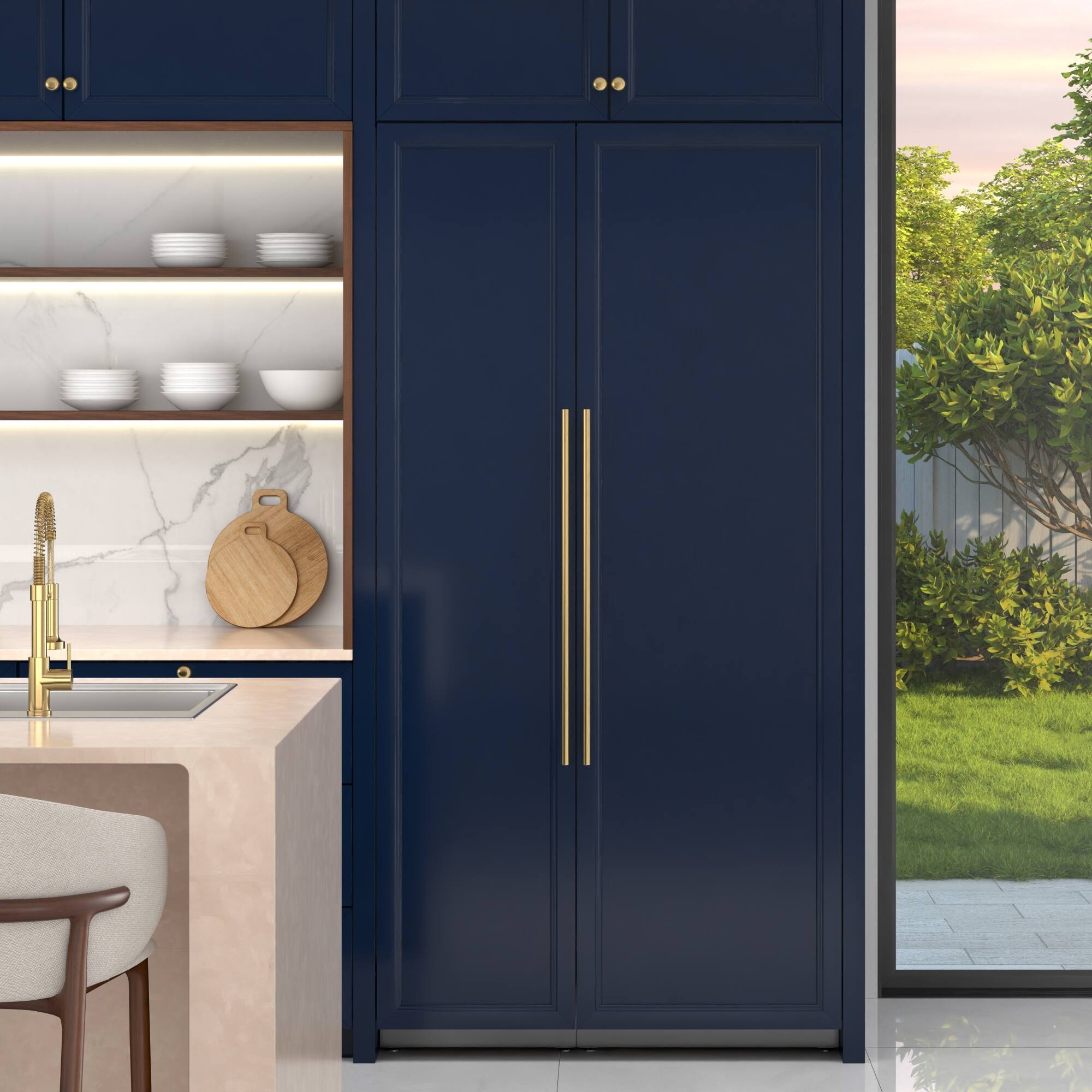 Alt View 1. Koolmore - 24 In Panel Ready Refrigerator Column With 12.5 Cu. Ft. capacity, Water Dispenser, Frost Free - White.