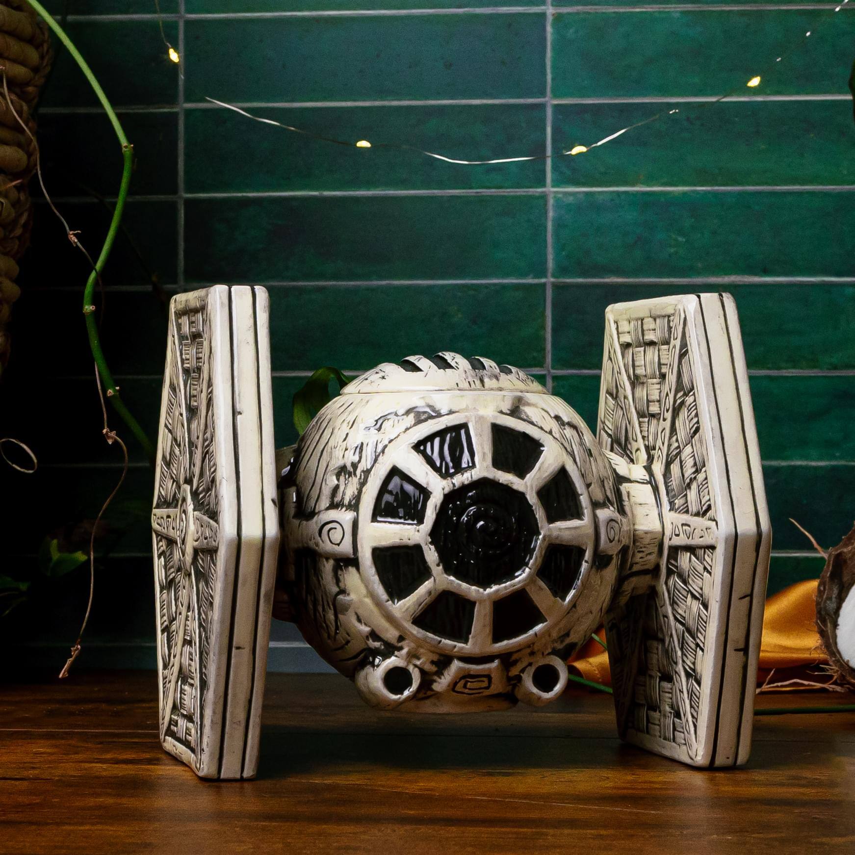 Alt View 4. Star Wars - Geeki Tikis Star Wars TIE Fighter 24 Ounce Lidded Mug - White.