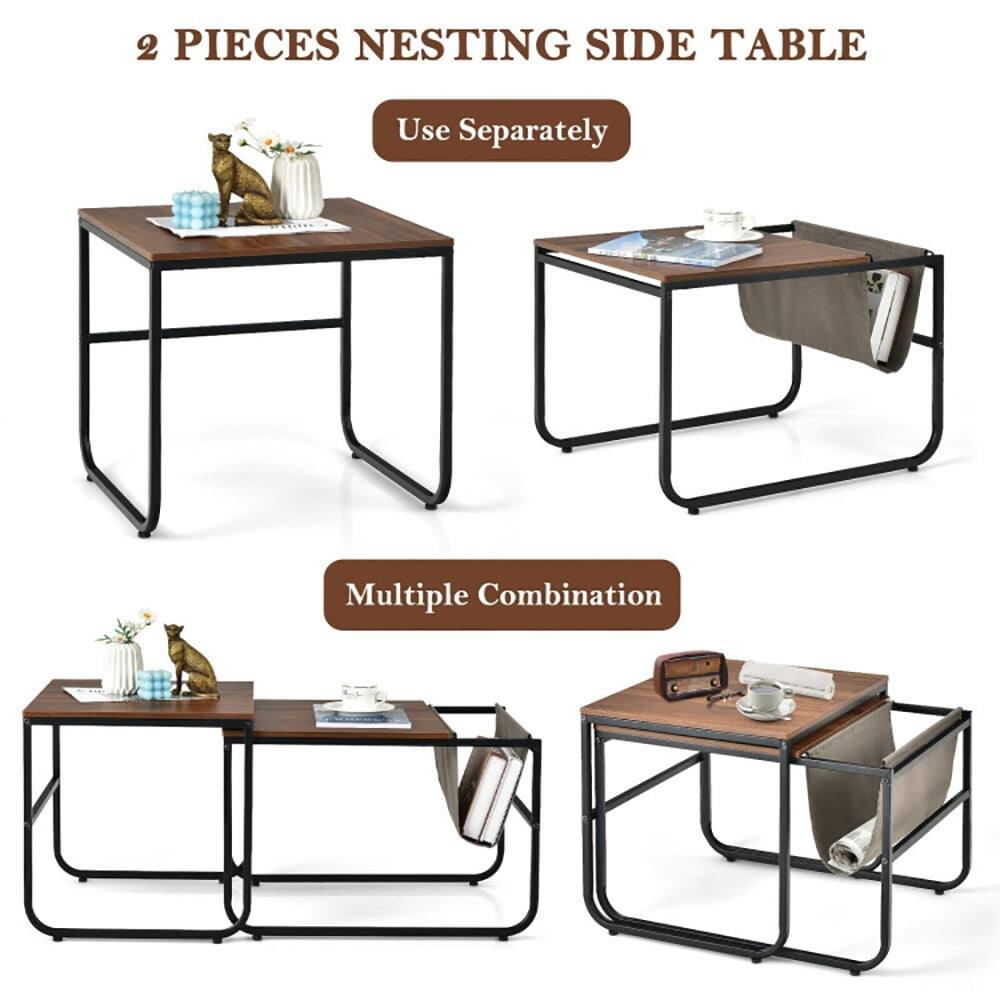 2 PIECES NESTING SIDE TABLE

Use Separately

Multiple Combination