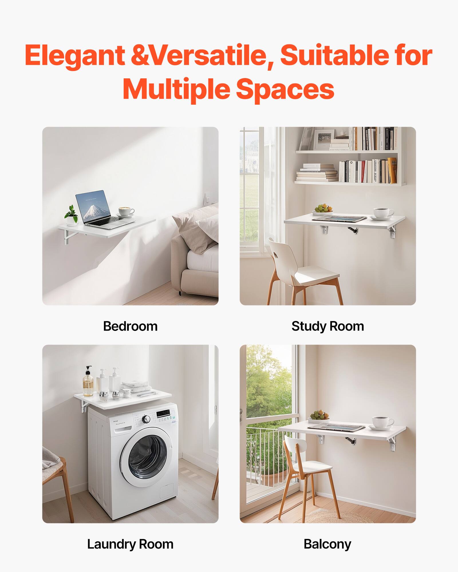 Elegant & Versatile, Suitable for Multiple Spaces

- Bedroom
- Study Room
- Laundry Room
- Balcony