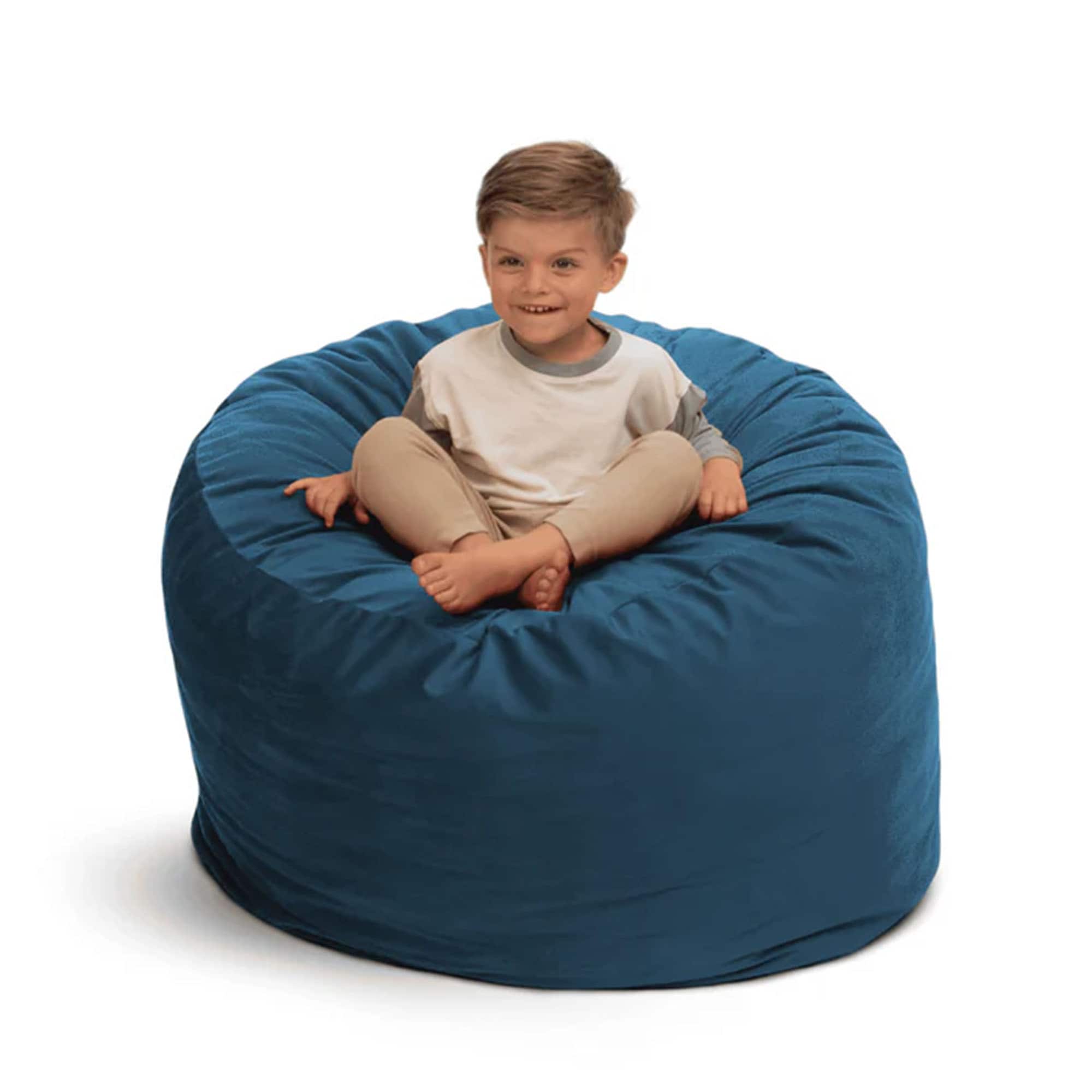 Ultimate Sack - 3ft Bean Bag Chair, Oversized Indoor Comfy Lounger, Suede - Cloud