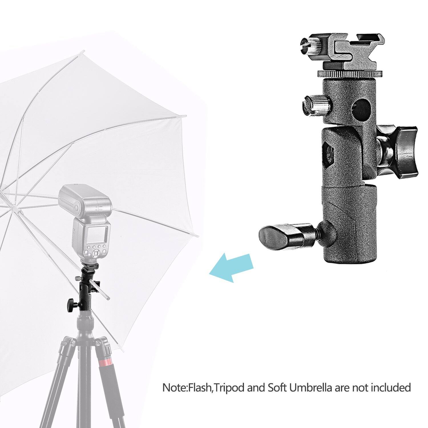 Note: Flash, Tripod and Soft Umbrella are not included