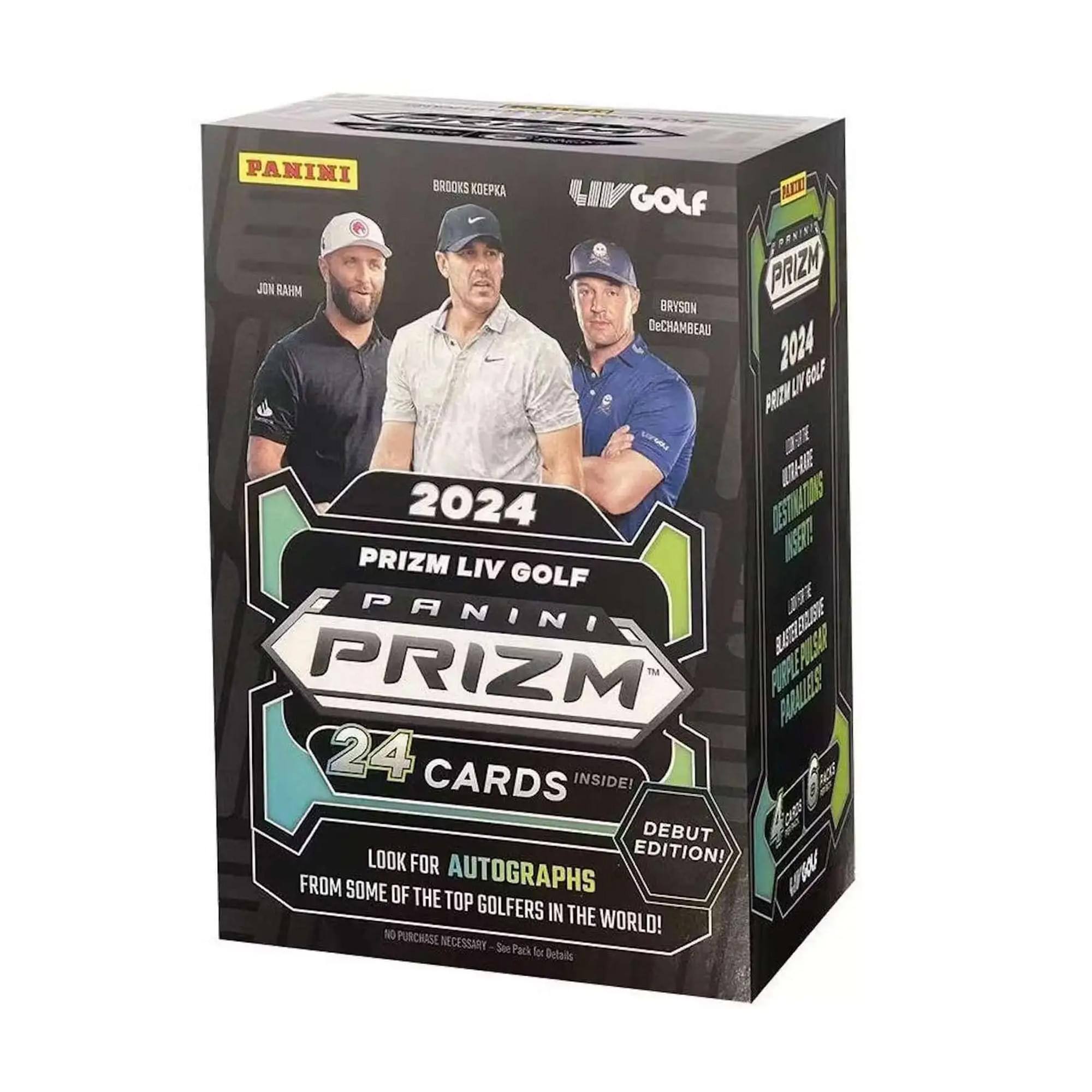 PANINI BROOKS KOEPKA JON RAHM BRYSON DECHAMBEAU 2024 PRIZM LIV GOLF PANINI PRIZM 24 CARDS INSIDE! DEBUT EDITION! LOOK FOR AUTOGRAPHS FROM SOME OF THE TOP GOLFERS IN THE WORLD! NO PURCHASE NECESSARY. See Pack for Details