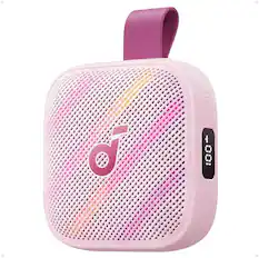 Front. Soundcore - by Anker Boom Go 3i IP68 Waterproof 15W Bluetooth 6.0 Speaker, 24H Playtime, BassUp 2.0, Emergency Power Bank - pink.