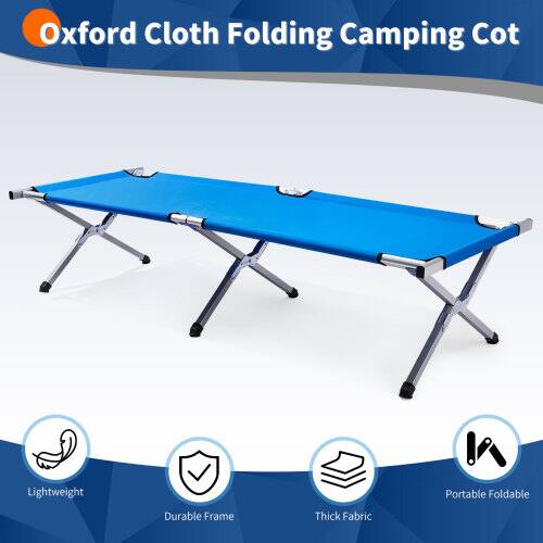 Oxford Cloth Folding Camping Cot

- Lightweight
- Durable Frame
- Thick Fabric
- Portable Foldable