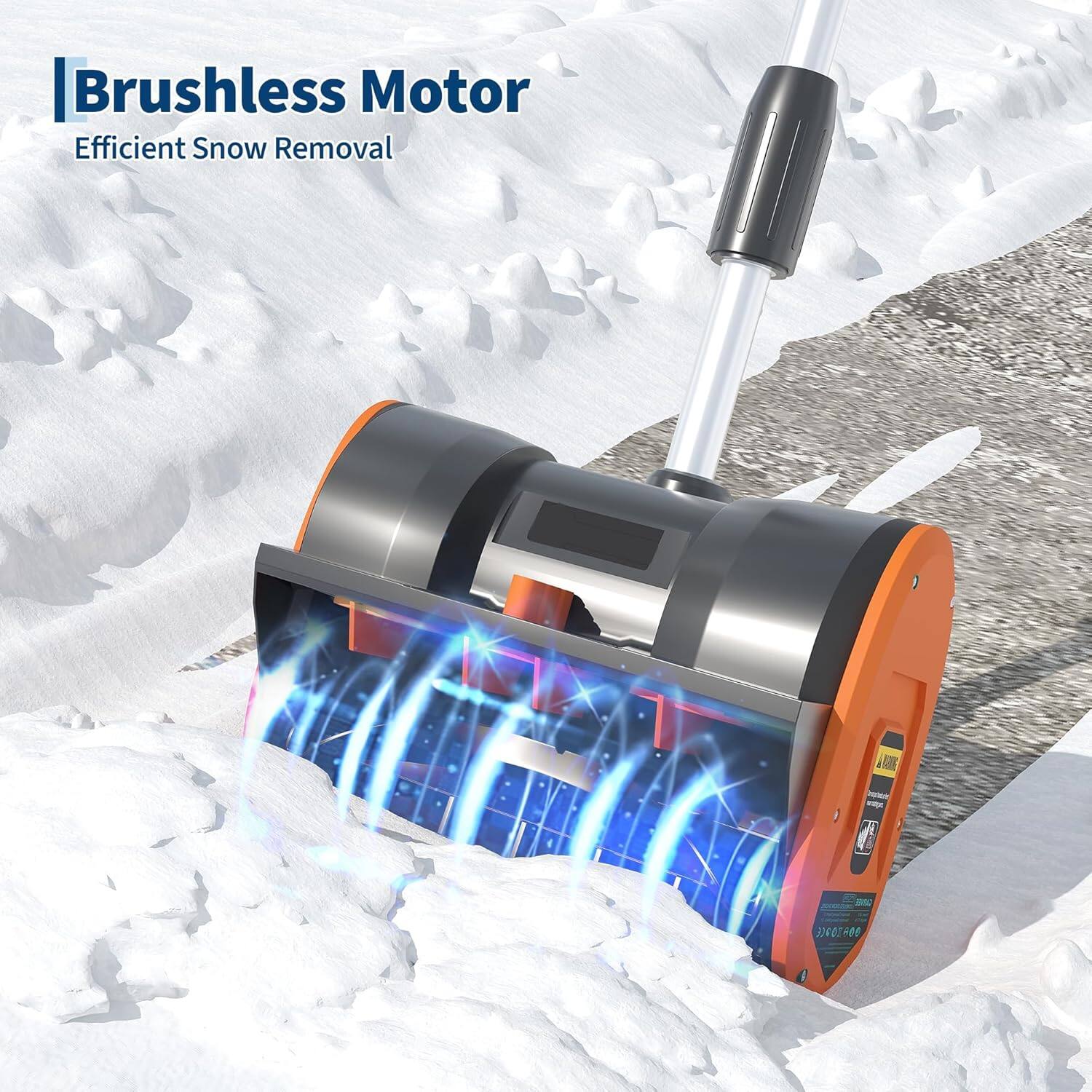 Brushless Motor  
Efficient Snow Removal