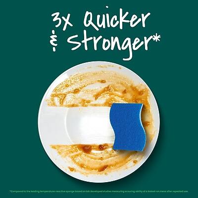3x Quicker & Stronger*

*Compared to the leading temperature-reactive sponges based on internal testing measuring scrubbing ability of a typical non-microfiber sponge reported use.