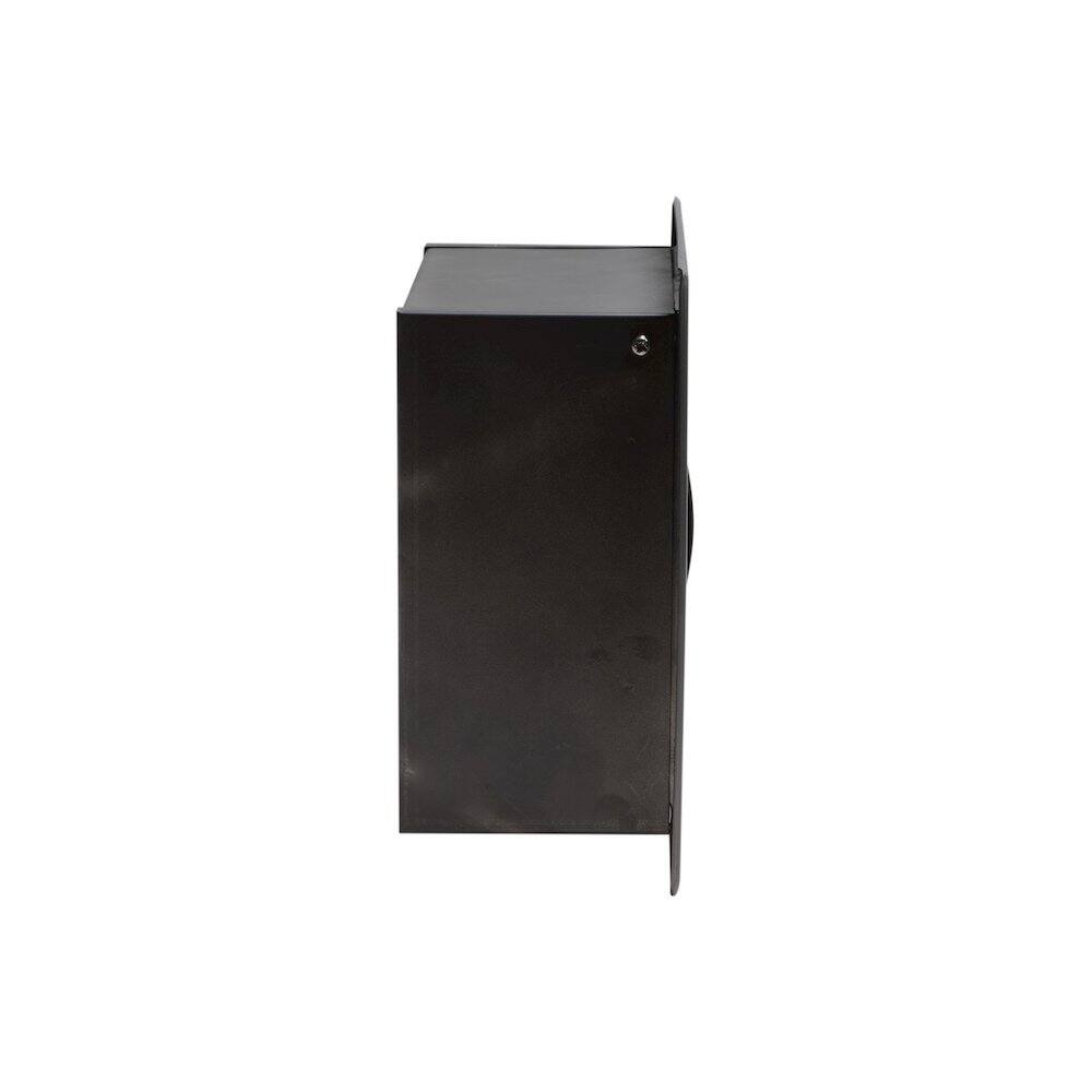 Back. Alfi - PVD Brushed Black Stainless Steel Recessed Toilet Paper Holder with Cover - Black.