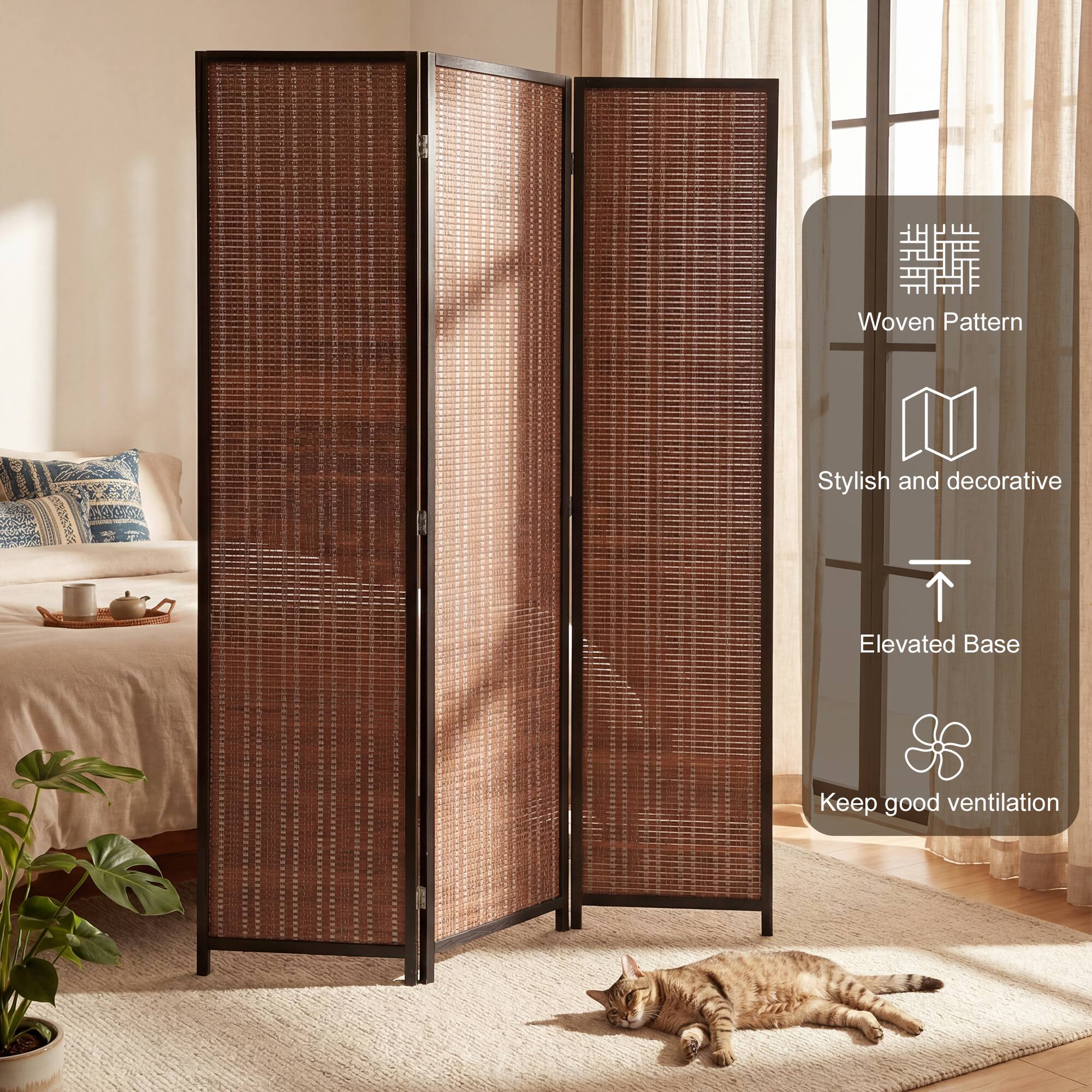- Woven Pattern
- Stylish and decorative
- Elevated Base
- Keep good ventilation