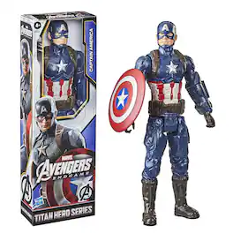 Hasbro - Marvel Avengers Titan Hero Captain America Action Figure - Blue