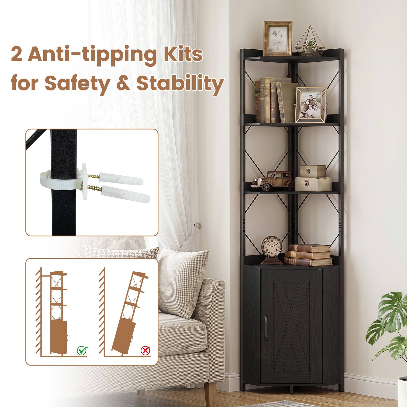 2 Anti-tipping Kits for Safety & Stability