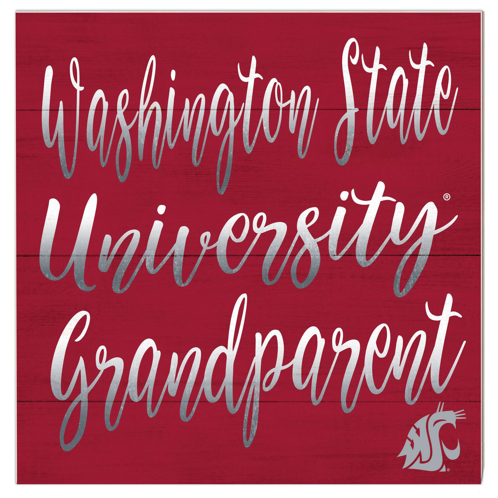Washington State Cougars 10'' x 10'' Grandparent Plaque
