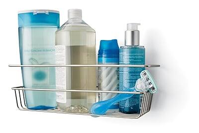 Alt View 3. Command - Shower Caddy, Satin Nickel, 1 Caddy, 1 Prep Wipe, 4 Large Water-Resistant Strips/Pack - Silver.