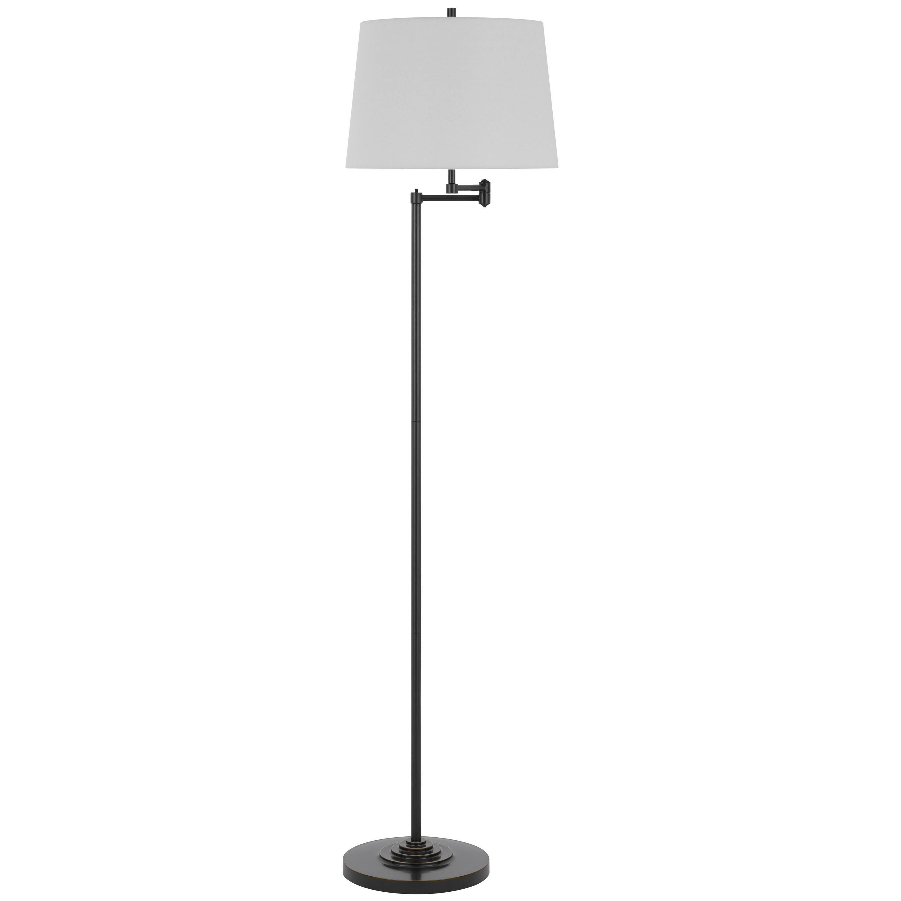 Front. Manhattan Lane - Tomi 63 Inch Floor Lamp, Double Swing Arm, Metal, Shade.
