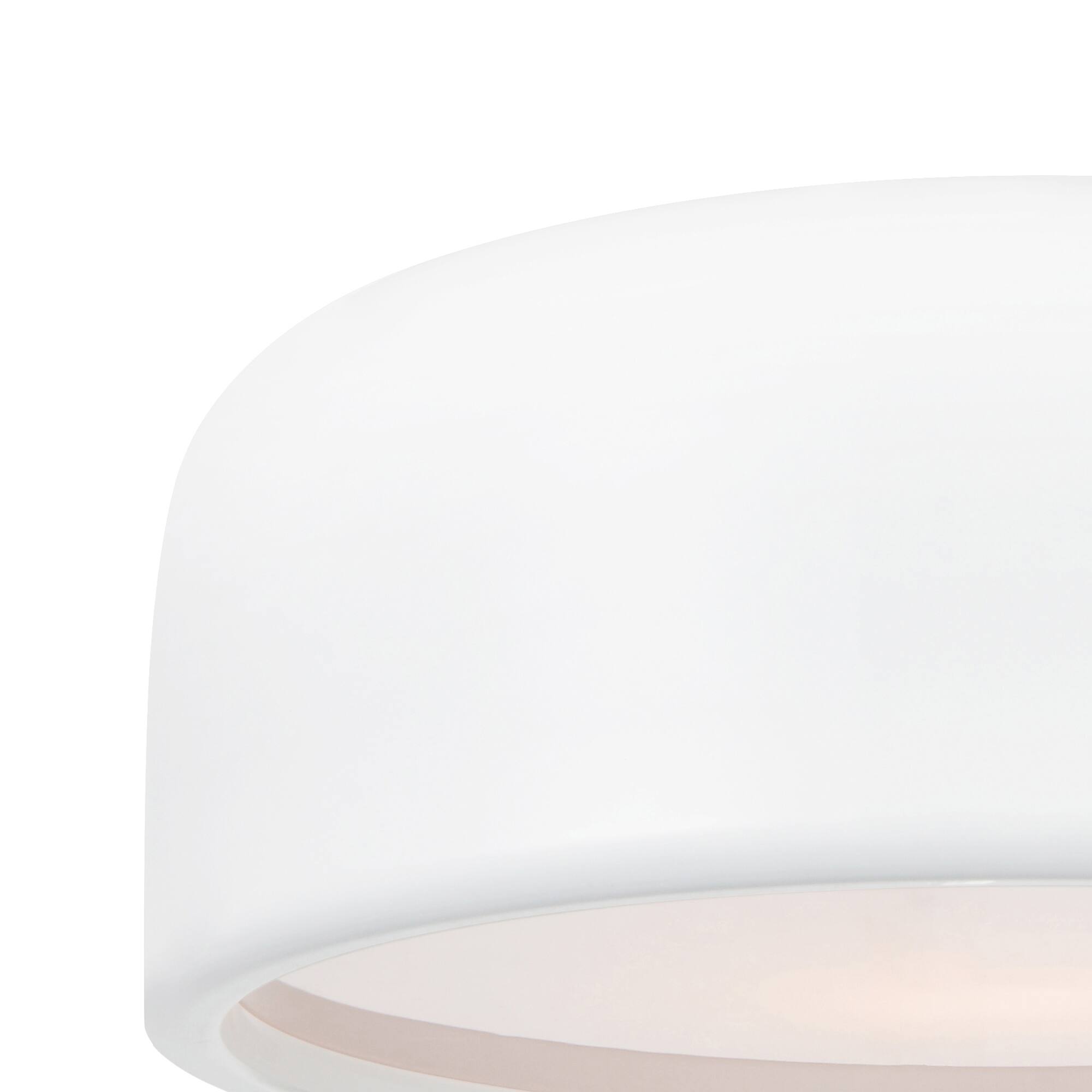 Left. CWI Lighting - Campton 2 Light Drum Shade Flush Mount With White Finish - White.