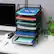 Alt View 15. Mind Reader - 6-Tier Paper Tray, Desktop Organizer, File Storage, Office, Metal Mesh, 11.75"L x 13.75"W x 18"H - Black.