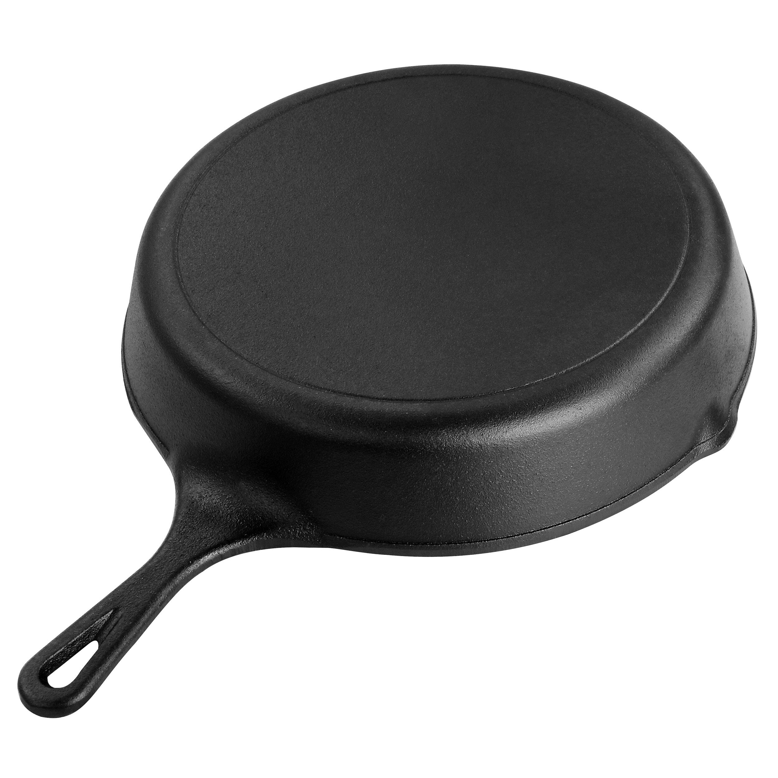 Alt View 3. MegaChef - MegaChef 12 Inch Round Preseasoned Cast Iron Frying Pan in Black - Black.